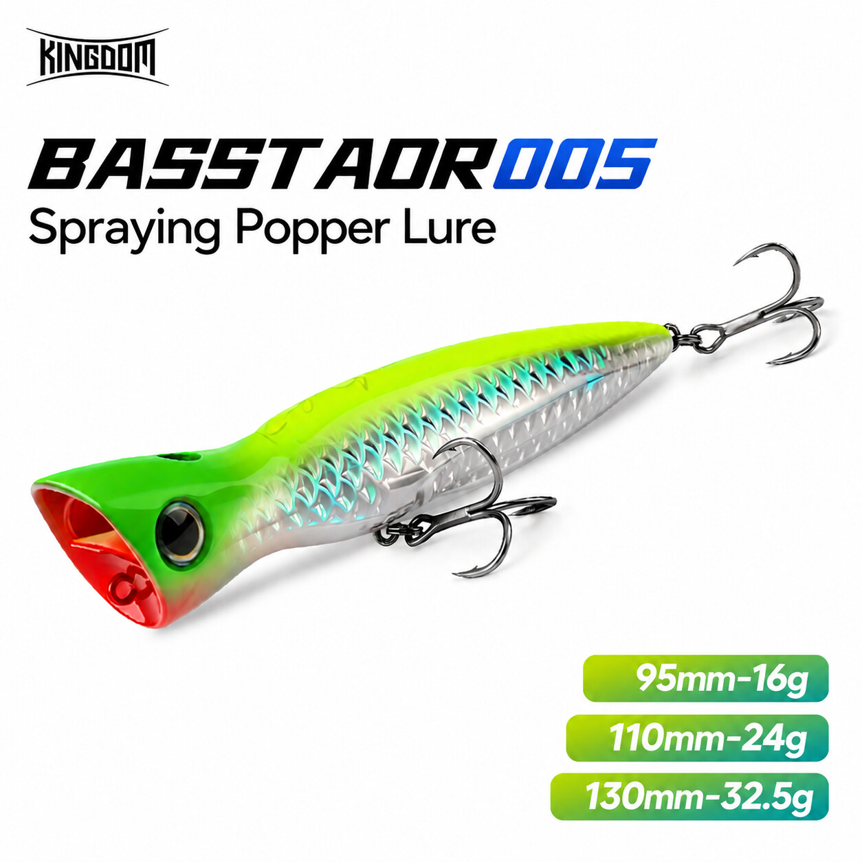 Fishing Lure Popper - Umpan Buatan Kingdom Basstaor Popper 95mm