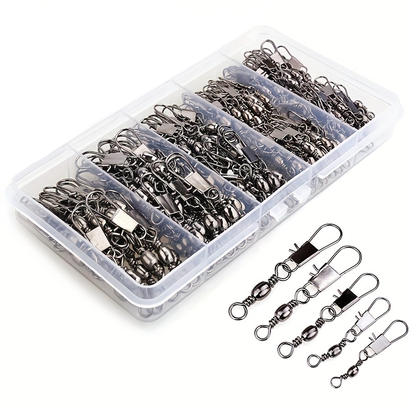 Fishing Lure Spinnerbait - 50/200pcs Barrel Snap Swivel Aksesoris Pancing,