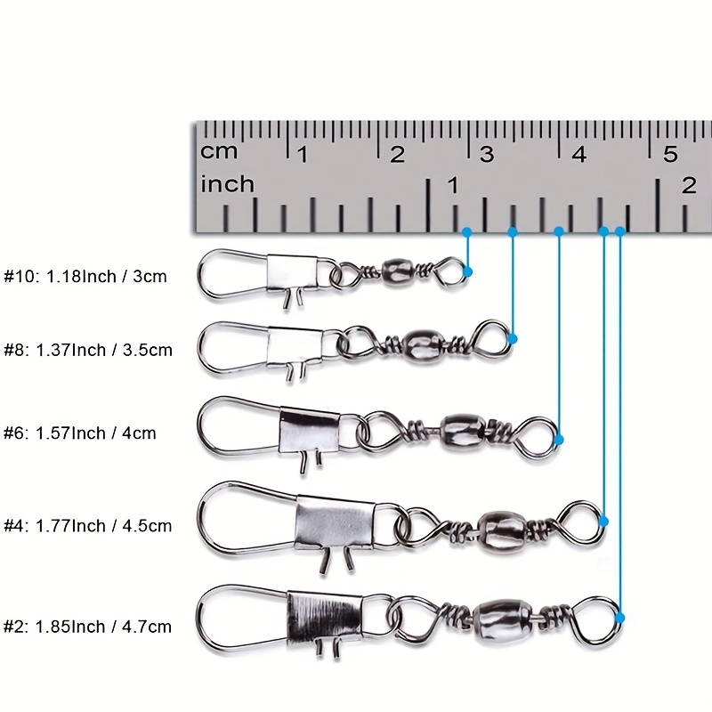 50/200pcs Barrel Snap Swivel A - Fishing Lure Spinnerbait ulasan dan harga