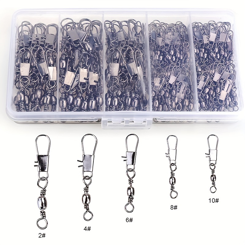 50/200pcs Barrel Snap Swivel A - Fishing Lure Spinnerbait ulasan dan harga