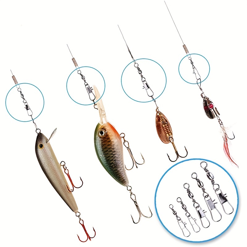 50/200pcs Barrel Snap Swivel A - Fishing Lure Spinnerbait ulasan dan harga